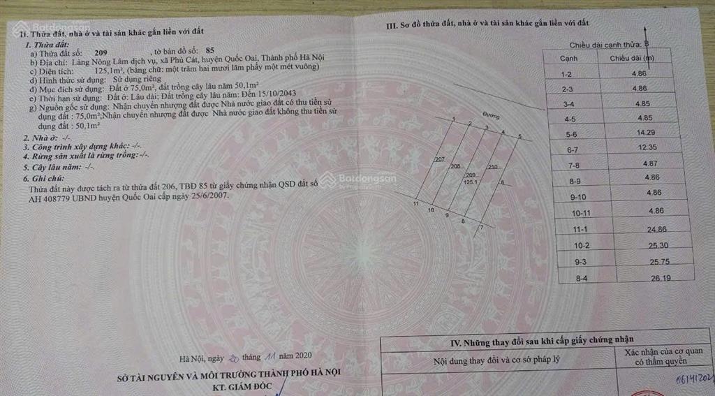 Chính chủ bán đất trục chính đi ubnd xã phú cát