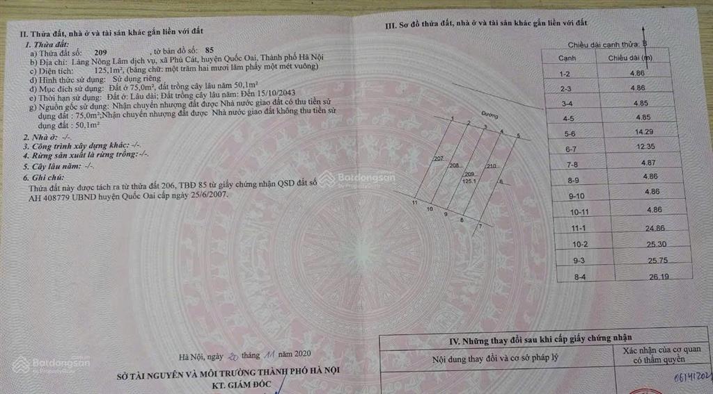 Chính chủ bán đất trục chính đi ubnd xã phú cát