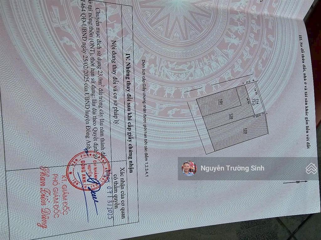 Bán mảnh đất đẹp, có nhà cấp 4 xây full đất  tại thôn lại đà, xã đông hội, đông anh