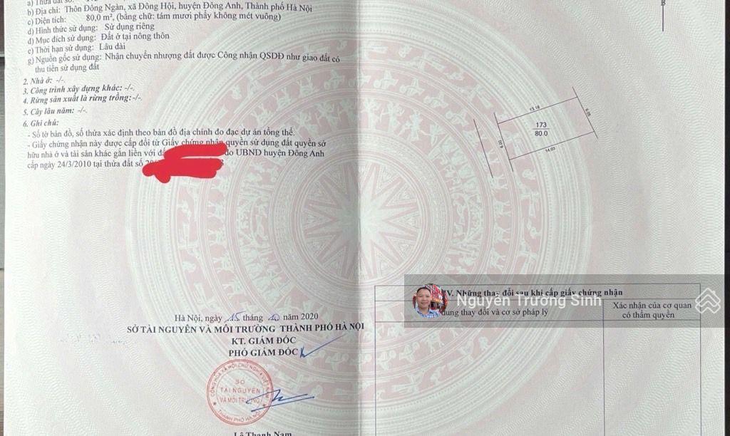 Bán nhà riêng tại đông hội, đông anh, hà nội, 10,6 tỷ, 80 m2