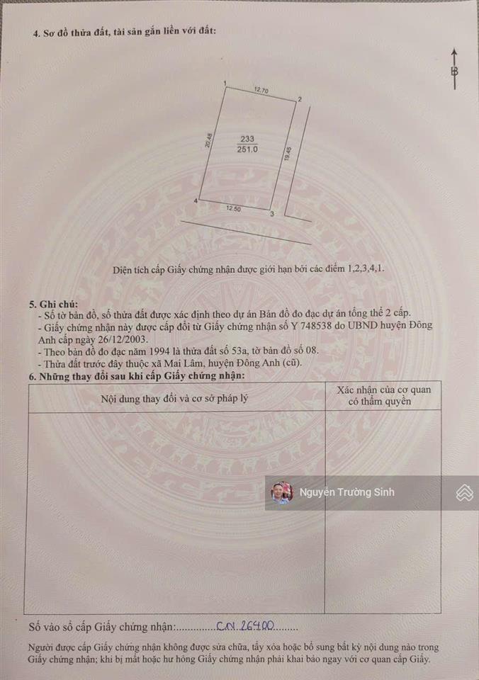 Bán gấp lô góc du nội mai lâm đông anh diện tích khủng 251m giá chỉ 18,8 tỷ!