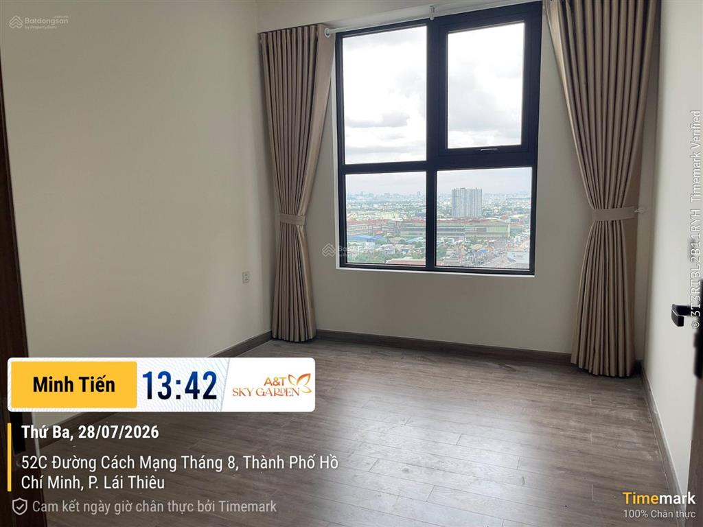 A&t sky garden căn góc 78m2  2pn,2wc. nt có bếp, rèm, giàn phơi, máy lạnh, hút mùi  7 triệu/tháng