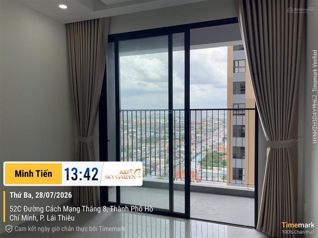 A&t sky garden căn góc 78m2  2pn,2wc. nt có bếp, rèm, giàn phơi, máy lạnh, hút mùi  7 triệu/tháng