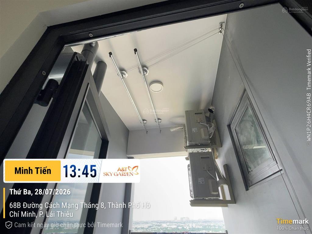 A&t sky garden căn góc 78m2  2pn,2wc. nt có bếp, rèm, giàn phơi, máy lạnh, hút mùi  7 triệu/tháng