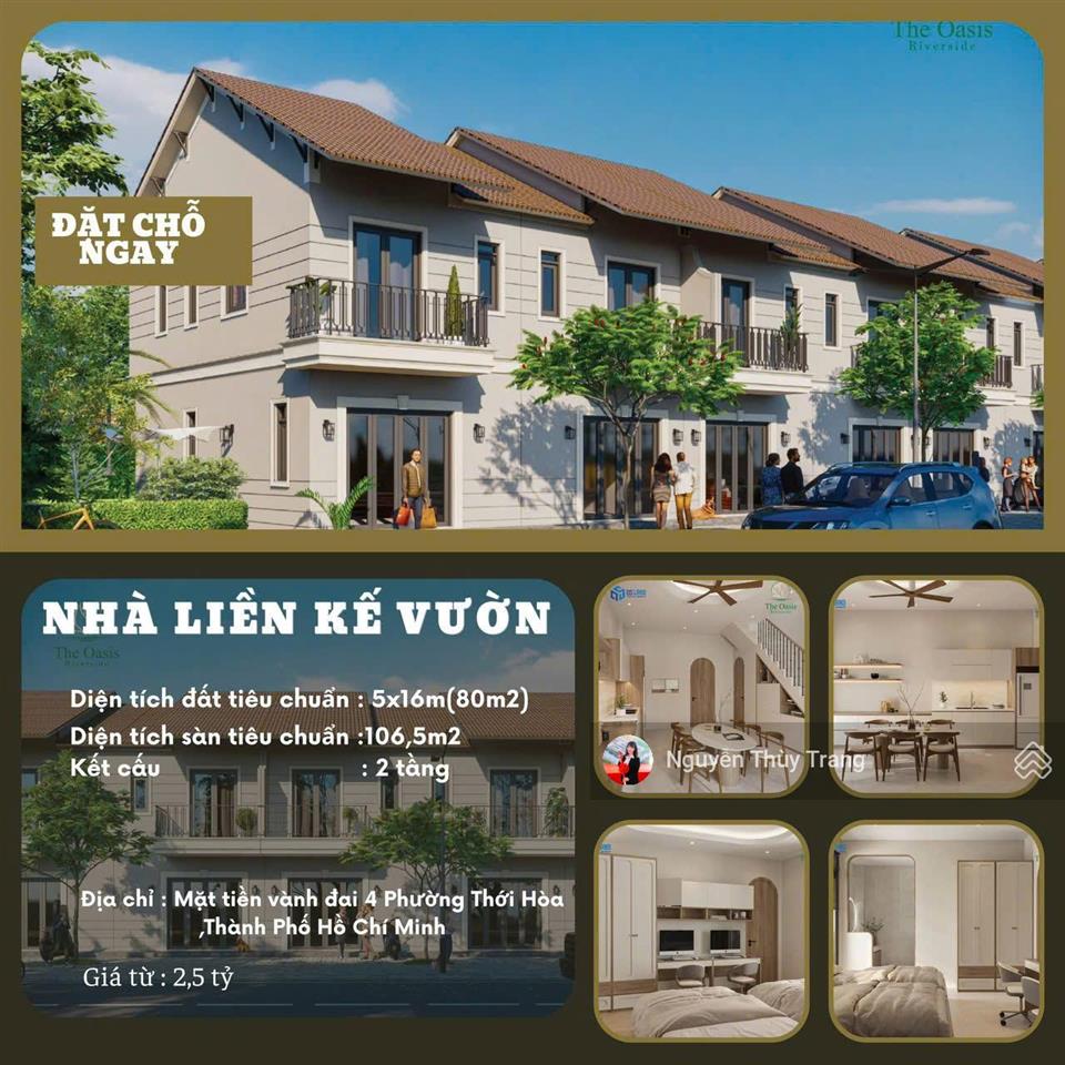 Biệt thự liền kề, nhà phố oasis riverside, đại học việt đức, vành đai 4, bến cát, hcm, giá f0 cđt