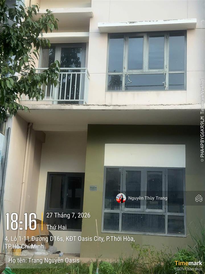 Bán căn liên kế vườn oasis city, 1,6 tỷ 70m2, giá ưu đãi, chính chủ
