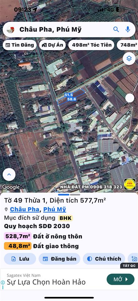 Lô góc 3 mt siêu vip trục chính châu pha hắc dịch 10x58m 580m2 2,98 tỷ