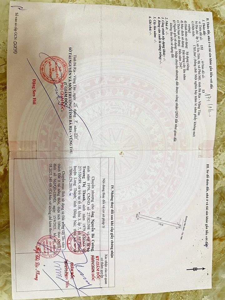 Siêu vip đất mt hắc dịch  tóc tiên ( trần phú) 34m 1700m2 giá 6,3 tỷ