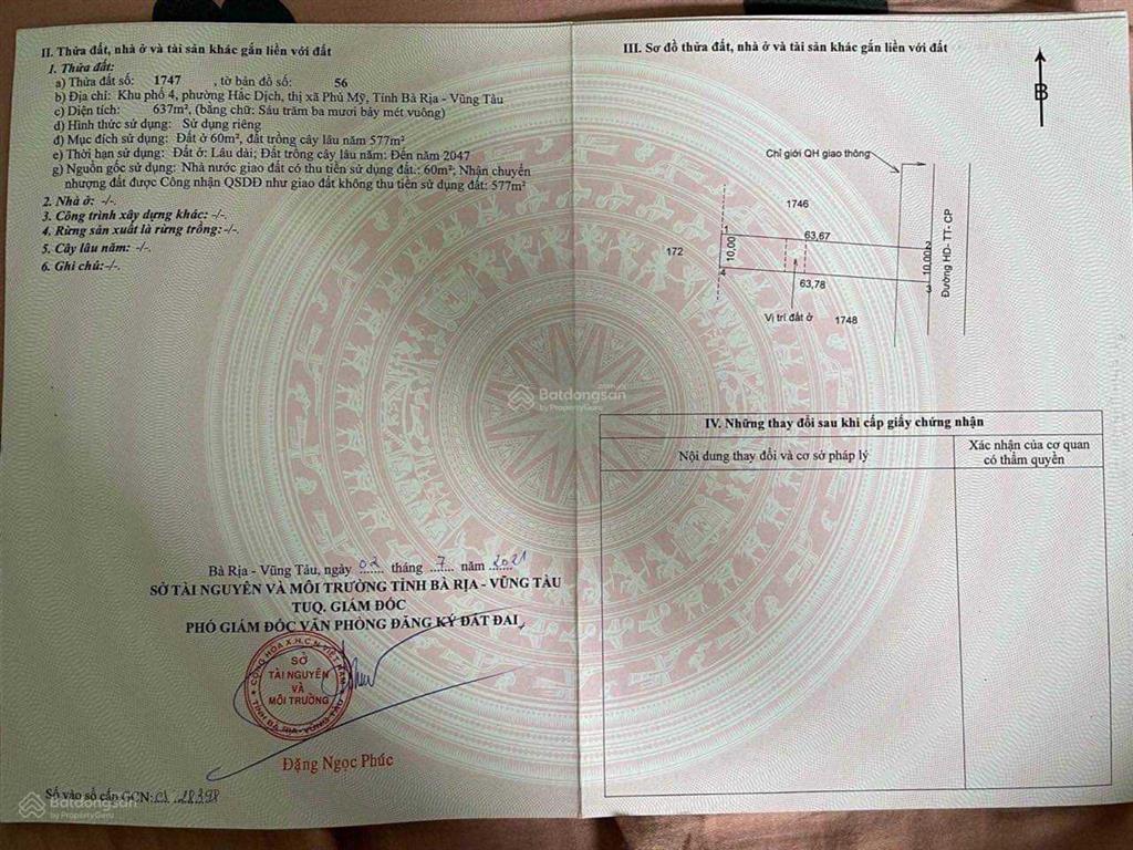 Siêu vip đất mt hắc dịch  tóc tiên ( trần phú) 34m 1700m2 giá 6,3 tỷ