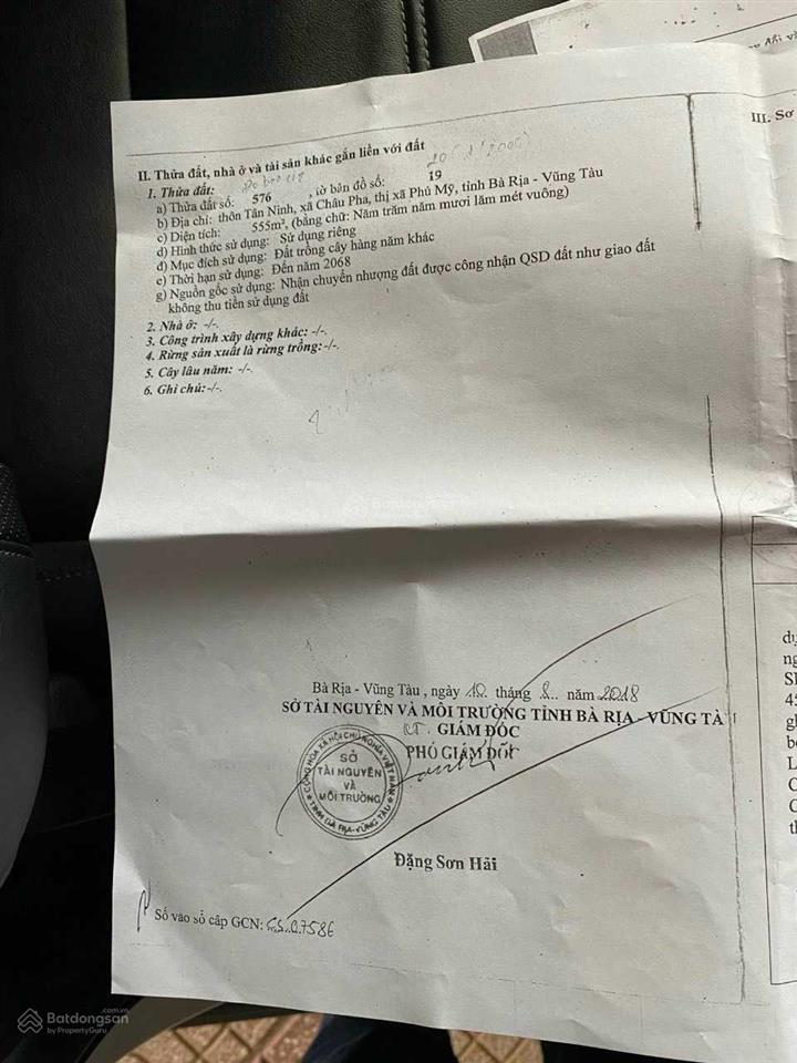 Siêu vip đất mt hắc dịch  tóc tiên ( trần phú) 34m 1700m2 giá 6,3 tỷ