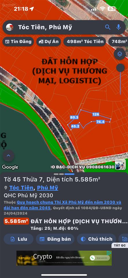 Mt đường xe cont không cấm tải 5500m2 250m2 thổ cư giá 8,25tỷ