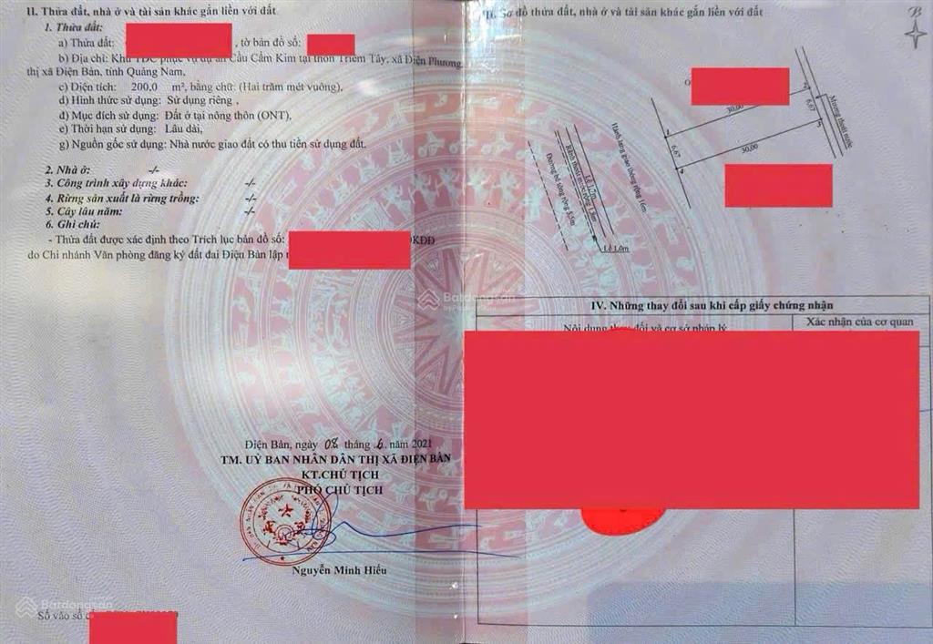 Cần bán 200m đất mặt tiền cầu mới cẩm kim