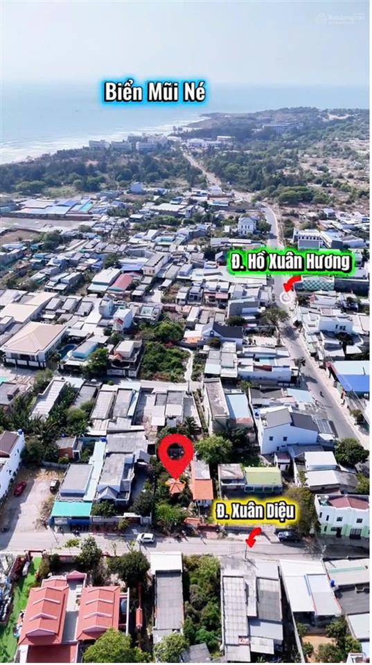 Bán đất tặng nhà, gần bãi sau biển mũi né, 585m2 full thổ cư, cách bãi tắm biển 400m