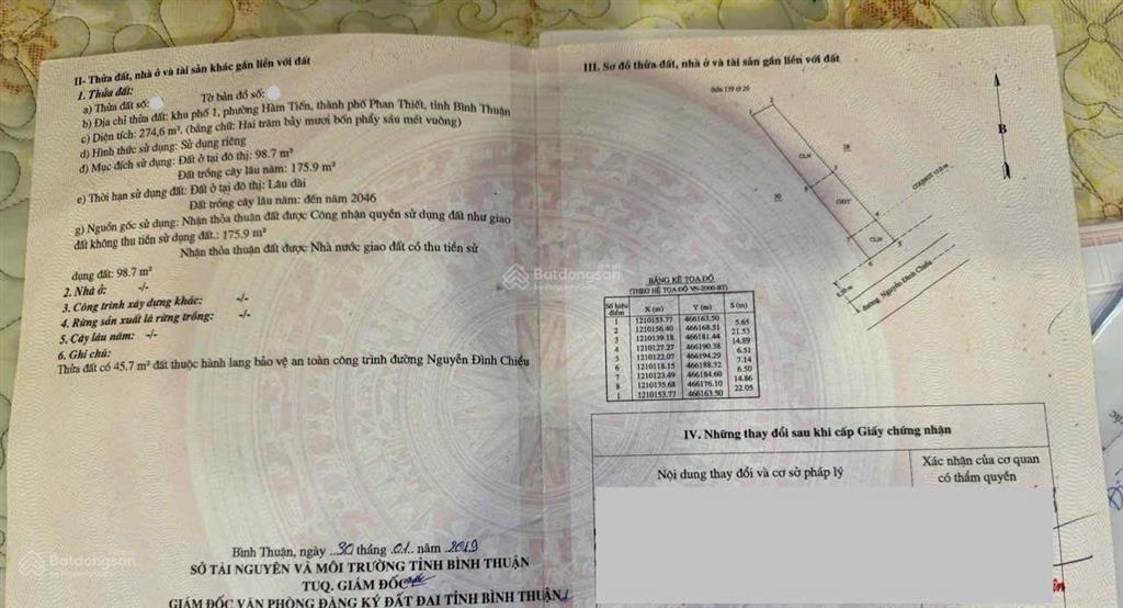 Bán lô góc 2 mặt tiền đường nguyễn đình chiểu, hàm tiến, phan thiết, 38 tỷ, 546 m2