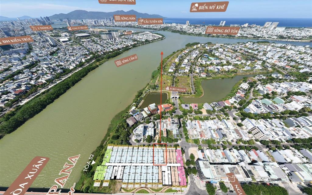 Căn 1pn+ căn hộ sun spana toà s2 view pháo hoa, sông hàn, view biển, 57,8m²