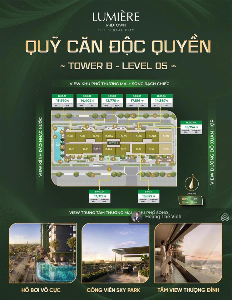 Quản lý giỏ hàng độc quyền 79 căn tại lumiere midtown từ 123pn dành cho đầu tư hoặc ở đều rất tốt