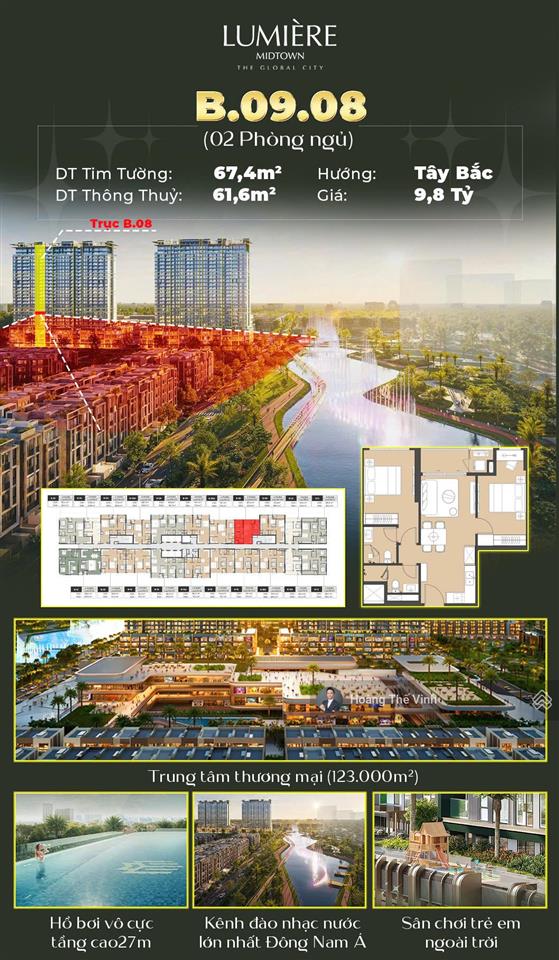 2 phòng ngủ giá hủy diệt tại lumière midtown khách trực tiếp mua tăng 200tr quà tặng