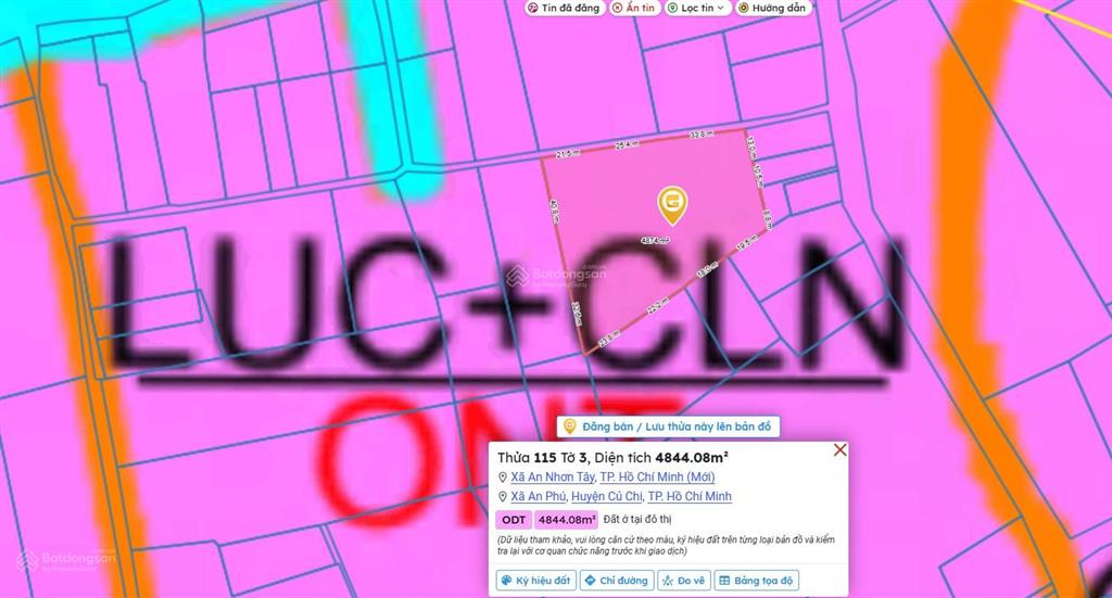 Bán đất khu dân cư, đường nguyễn thị chiếu, an phú, củ chi dt 12x62m, cn 762m2, giá 1,8 tỷ