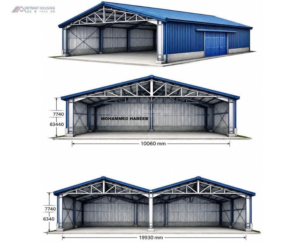 Cho thuê kho đẹp 250m2 đướng lớn xe container vào tận nơi giá rẻ
