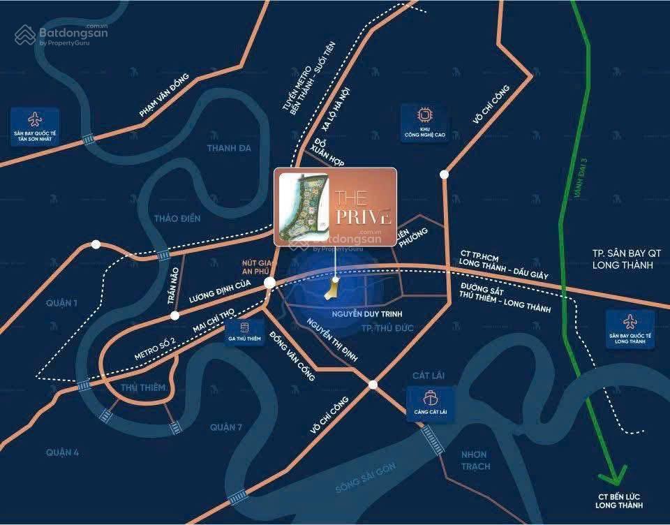 Bán căn hộ the privé  an phú, quận 2  3pn98,50m2  tt 10% nhận nhà. chỉ nhỉnh 11 tỷ