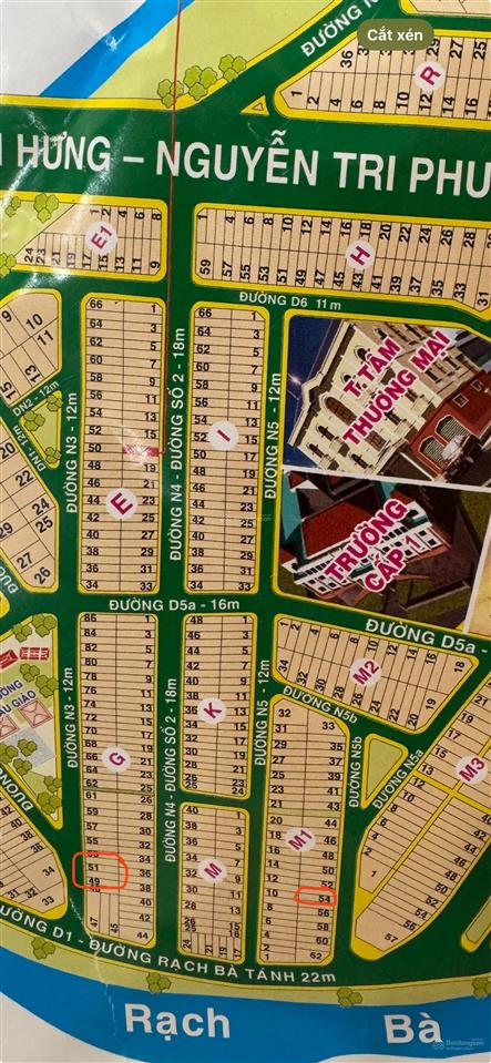 Chủ kẹt cần bán gấp nền phố 5x22m mặt tiền phạm hùng kdc đại phúc green villas giá 125tr/m2