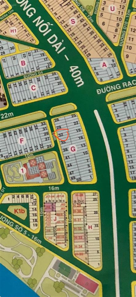 Cần bán lô đất sổ đỏ kdc 6b t30 giá 7tỷ5 5x20m xây dựng tự do.  0932 798 ***