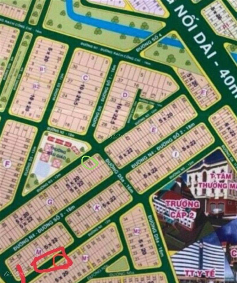 Bán nhanh lô đất nhà phố view trường học tttm kdc đại phúc đường 6a giá 80tr/m2, dt 110m2