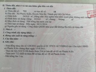 Cần bán đất ruộng xã phước kiểng, nhà bè