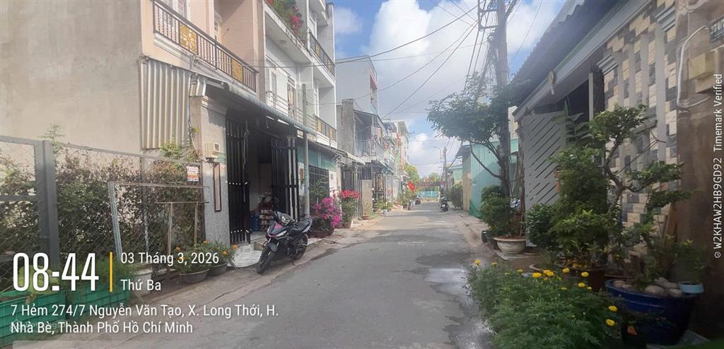 Bán gấp nền đất 8x10m2 thổ cư, hẻm thông rộng 6m, kdc đường nguyễn văn tạo giá 3 tỷ 650tr
