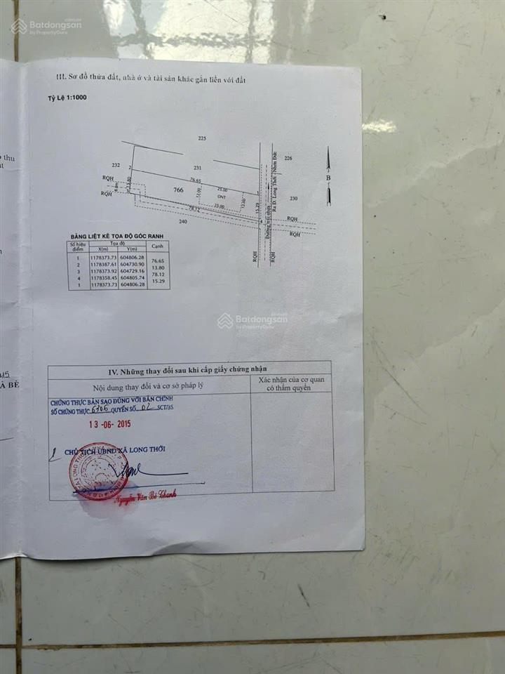 Mặt xương cá 2, đường ngô quang thắm, 1117m2 có 300m2 thổ cư, giá 10tr/m2