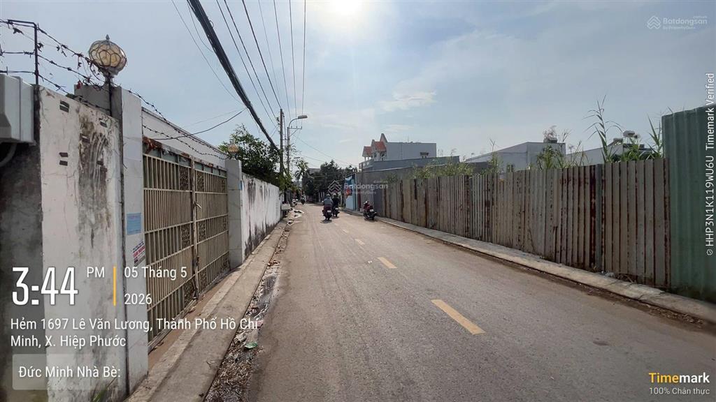 Đất làm nhà vườn view sông rạch tôm 1900m2 mặt hẻm 1697 lê văn lương. giá đầu tư 6,5 tr/m2