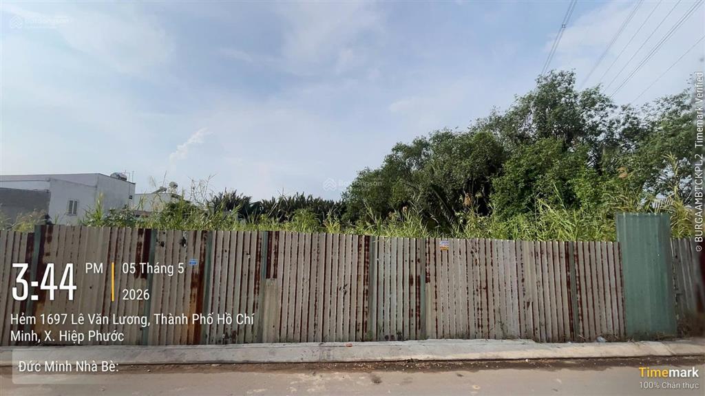 Đất làm nhà vườn view sông rạch tôm 1900m2 mặt hẻm 1697 lê văn lương. giá đầu tư 6,5 tr/m2