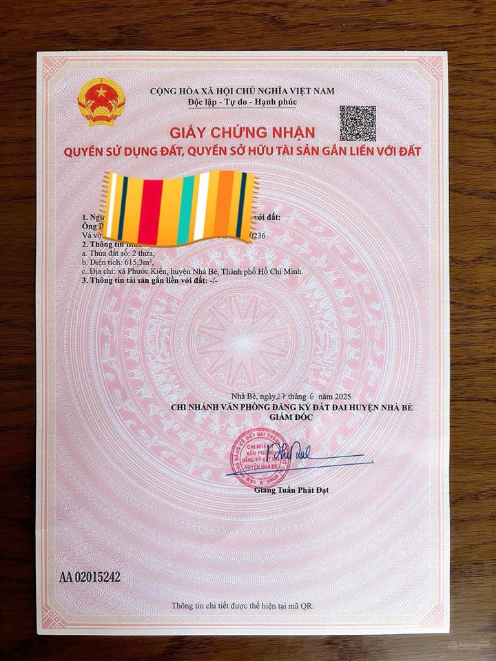 615m2 đất vườn hẻm 360 phạm hữu lầu, giá 3,2 tỷ