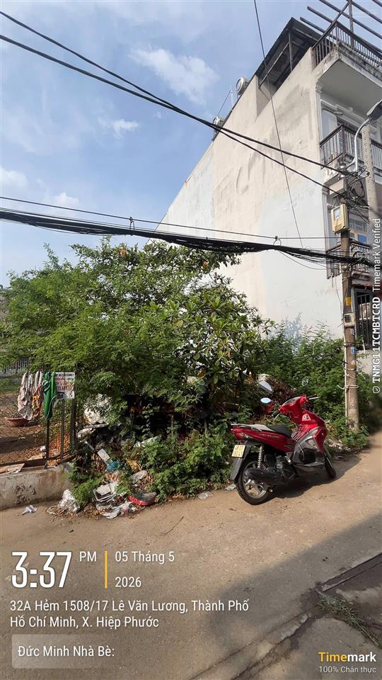Ngay cầu long kiểng, bán gấp nền đất thổ cư 192m2 kdc hiện hữu, hxh, giá 35tr/m2