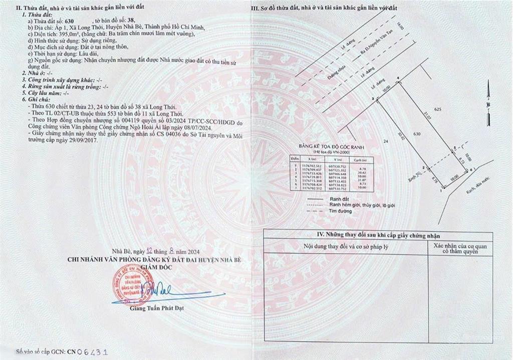 Bán gấp đất tại nguyễn văn tạo, 9,5 tỷ, 395 m2 hot!