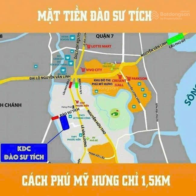 Bán gấp đất nền dự án 90 triệu, 110m2 tại đào sư tích residence, nhà bè, hcm đẹp, nhiều tiện ích