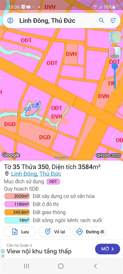 Bán đất linh đông thủ đức, cách đường vành đai 2, đại lộ phạm văn đồng chỉ chưa đến 60m
