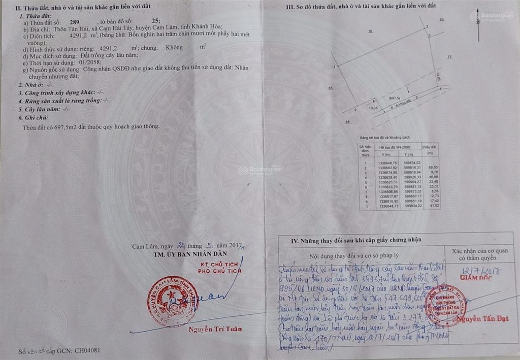 Bán đất tại cam hải tây, 15,5 tỷ, 4291,2 m2, chính chủ giá siêu hời