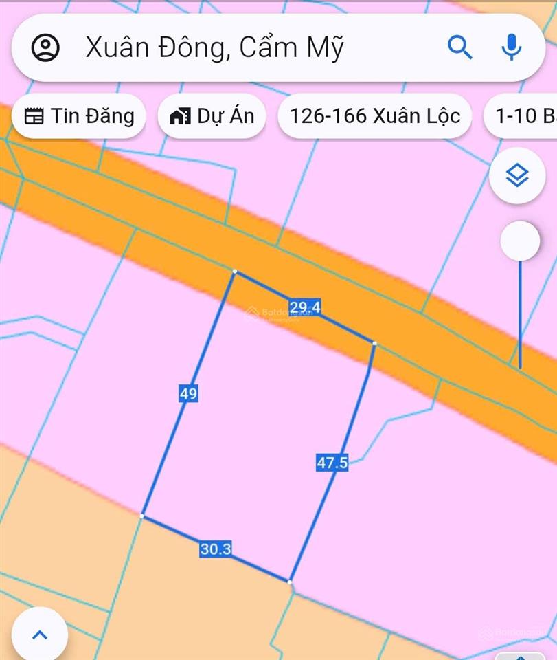 Cần tiền bán gấp lô đất 1476m2 tại xã xuân đông, cẩm mỹ, đồng nai