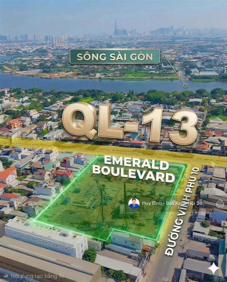 Nhận booking sớm giá gốc đợt 1 emerald boulevard siêu phẩm hạng a mặt tiền quốc lộ 13 chỉ 62,6tr/m2