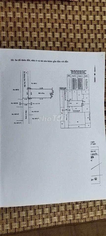 BÁN ĐẤT HẺM 62 LÂM VĂN BỀN- HƯỚNG TÂY