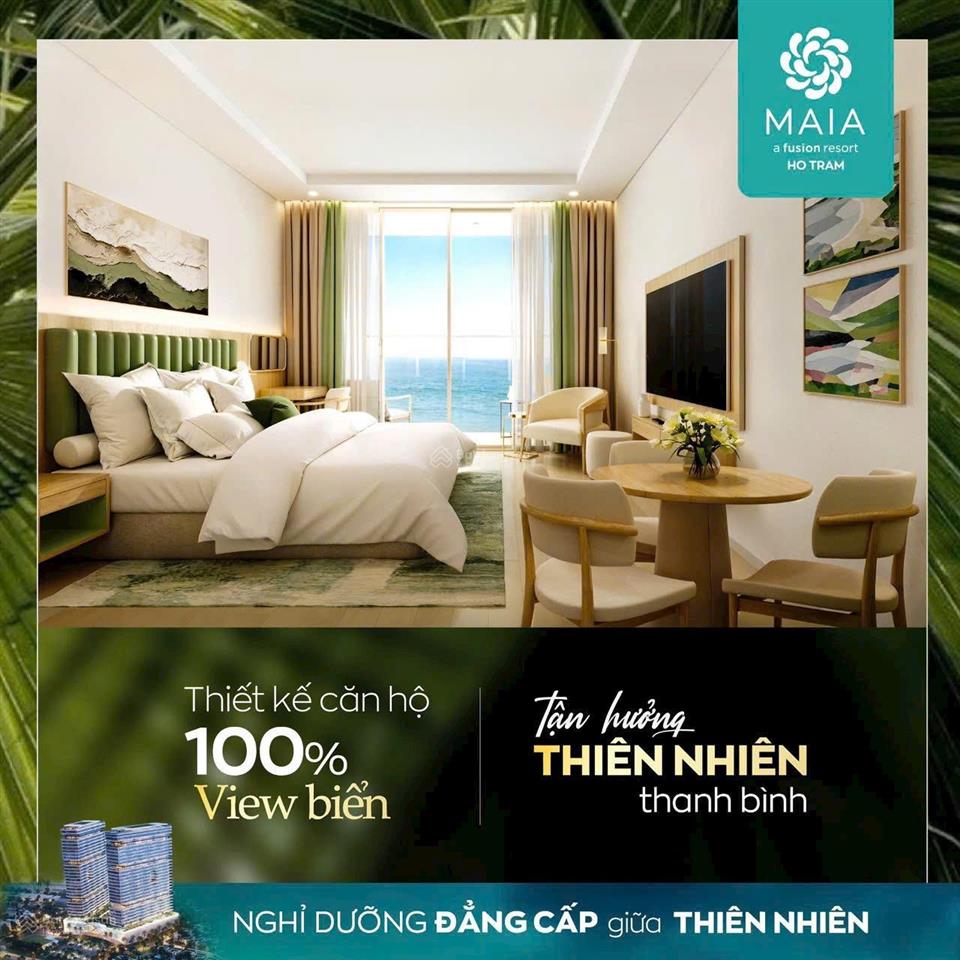 Bán căn hộ studio dự án maia hồ tràm giá chỉ 2.7 tỷ/căn view biển và hồ bơi