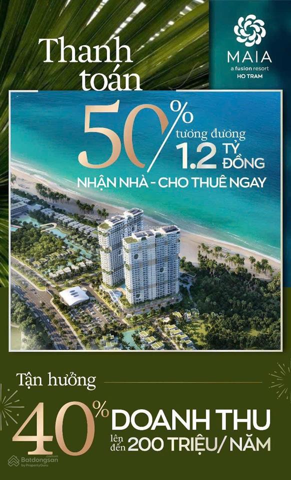 Bán căn hộ studio dự án maia hồ tràm giá chỉ 2.7 tỷ/căn view biển và hồ bơi