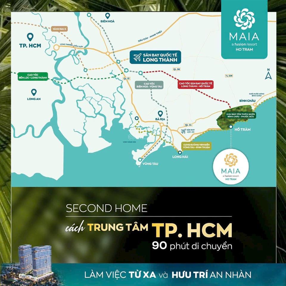 Bán căn hộ studio dự án maia hồ tràm giá chỉ 2.7 tỷ/căn view biển và hồ bơi