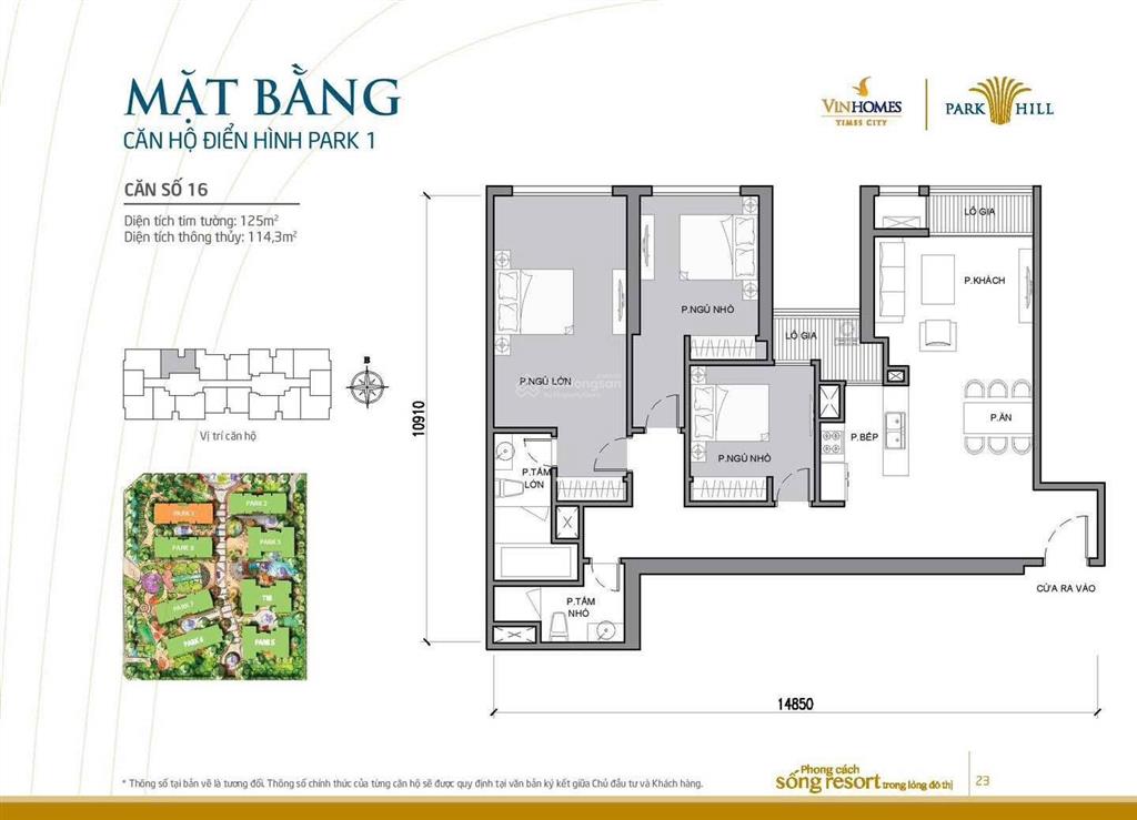 Căn hộ định cư bán gấp 3pn125m2 tại tòa vip park 1 view hồ nhạc nước timescity cực thoáng 12 tỷ