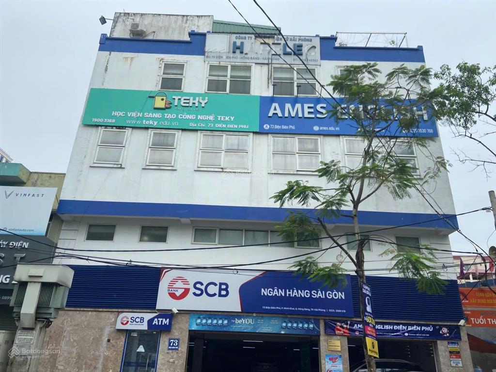 Cho thuê mặt bằng trung tâm hải phòng tầng 2 & tầng 3 tòa nhà số 73 điện biên phủ hồng bàng