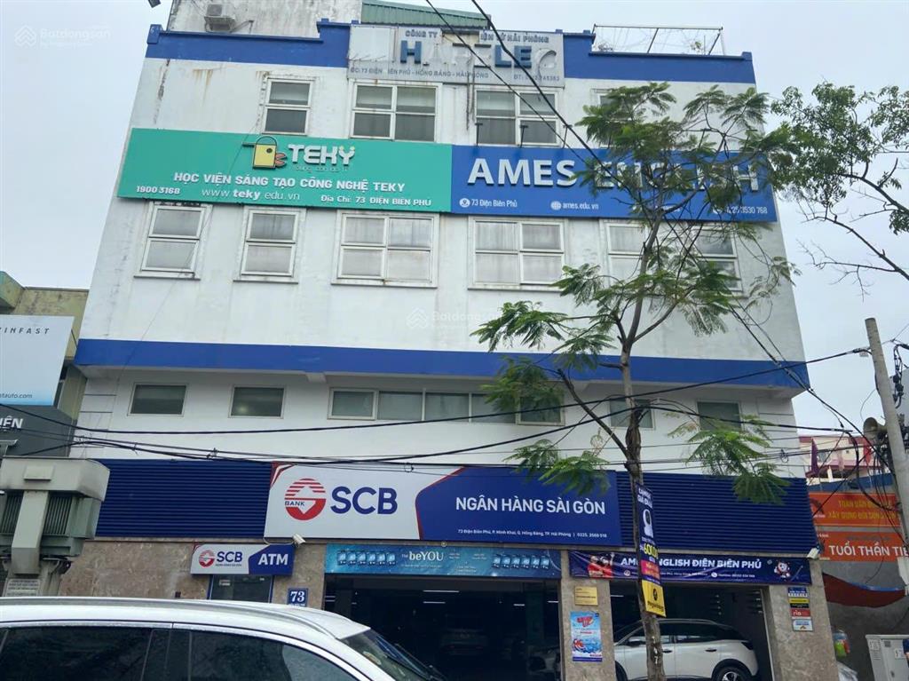Cho thuê mặt bằng trung tâm hải phòng tầng 2 & tầng 3 tòa nhà số 73 điện biên phủ hồng bàng