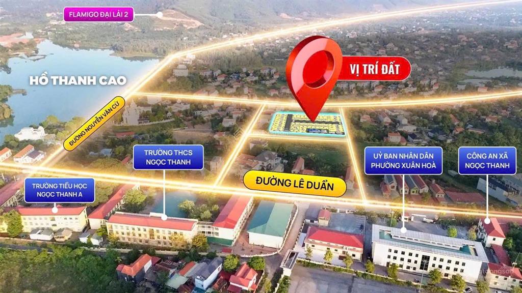 Bán đất sát mặt hồ đại lải cách trung tâm hà nội 15 phút di chuyển. đất đẹp 60m2 full thổ cư sẵn sổ