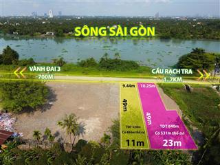 Bán đất 520m2 mt sông sài gòn vị trí đắc địa, gần cầu rạch tra & gần đường vành đai 3