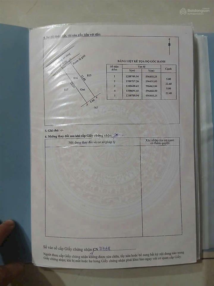 Bán lô đất full thổ cư 5x22 xây dựng ngay gần sát đường bình mỹ 1sẹc rạch cây xanh